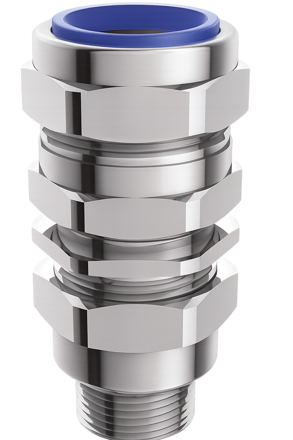 E1FUNV Double Compression cable gland  Stainless Steel (SS316L) (Metric Thread)