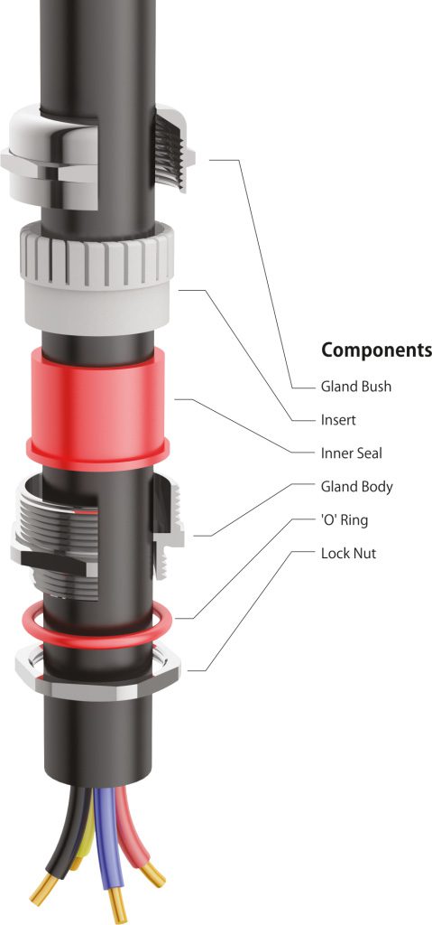 PG Threaded Single Compression Cable Gland Brass Nickle Plated (BNP)							