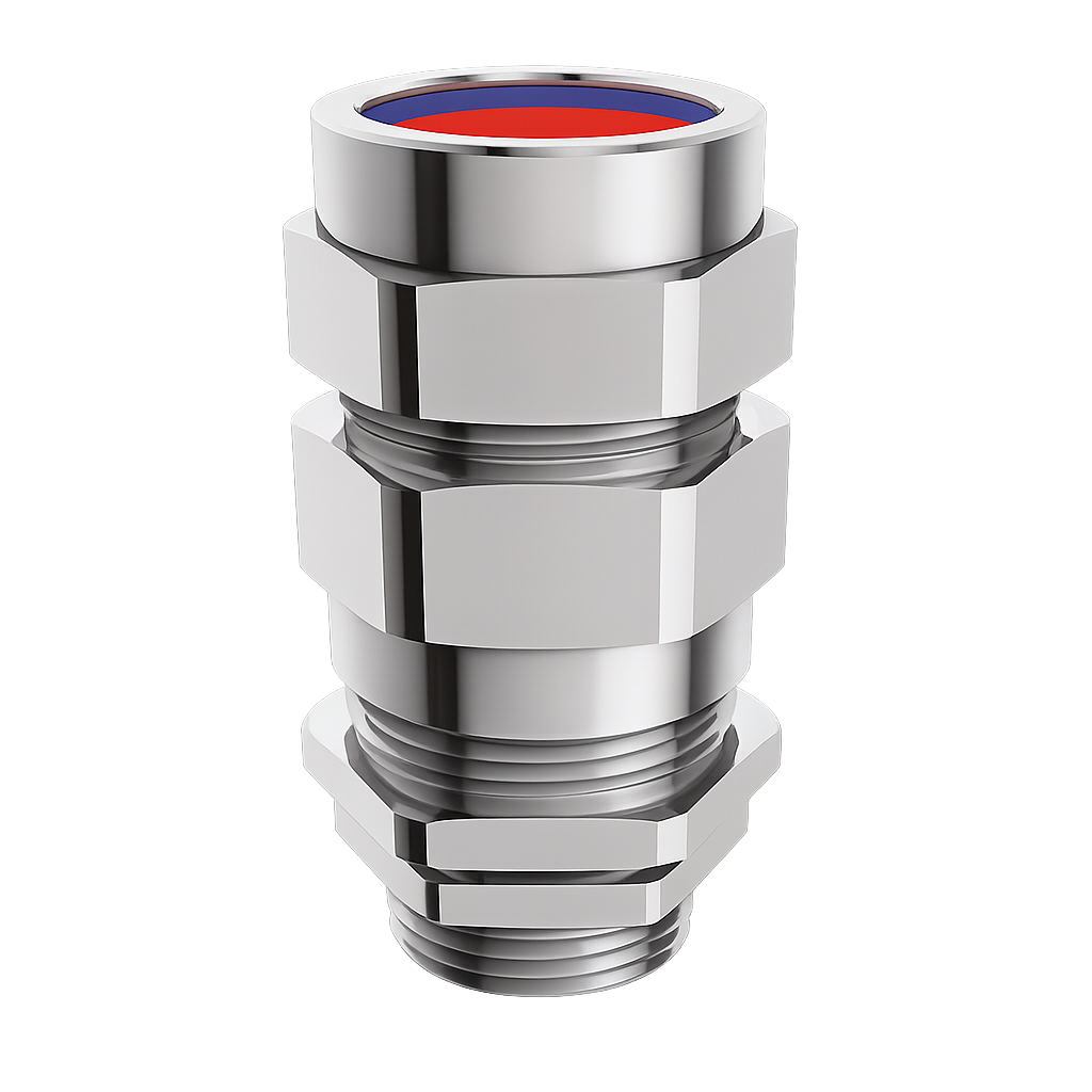 E1W Double Compression Cable Gland Stainless Steel (SS316L) (NPT Thread)				