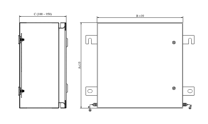 IP66 Stainless Steel Enclosures Without Gland 